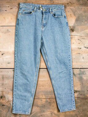 Primark Denim Co High Rise Mom Jeans Light Wash Size 8